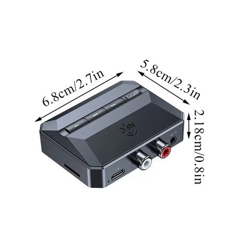 Récepteur Bluetooth 5.3 Adaptateur Audio Stéréo Sans Fil Jack 3 5 Mm Aux Nfc ~ - Photo 2/17