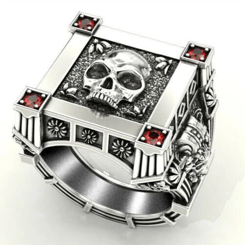 Schädel Ring, Skull Ring, Totenkopf Ring, Scull Schmuck Größe 57 - Bild 1 von 3