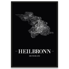 JUNIWORDS Stadtposter, Heilbronn, Schwarz, Ku...