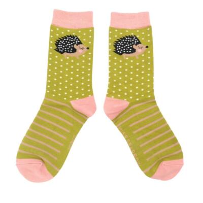 Miss Sparrow Damen Neuheit Tier kleine Igel limette Bambus Einheitsgröße Socken 
