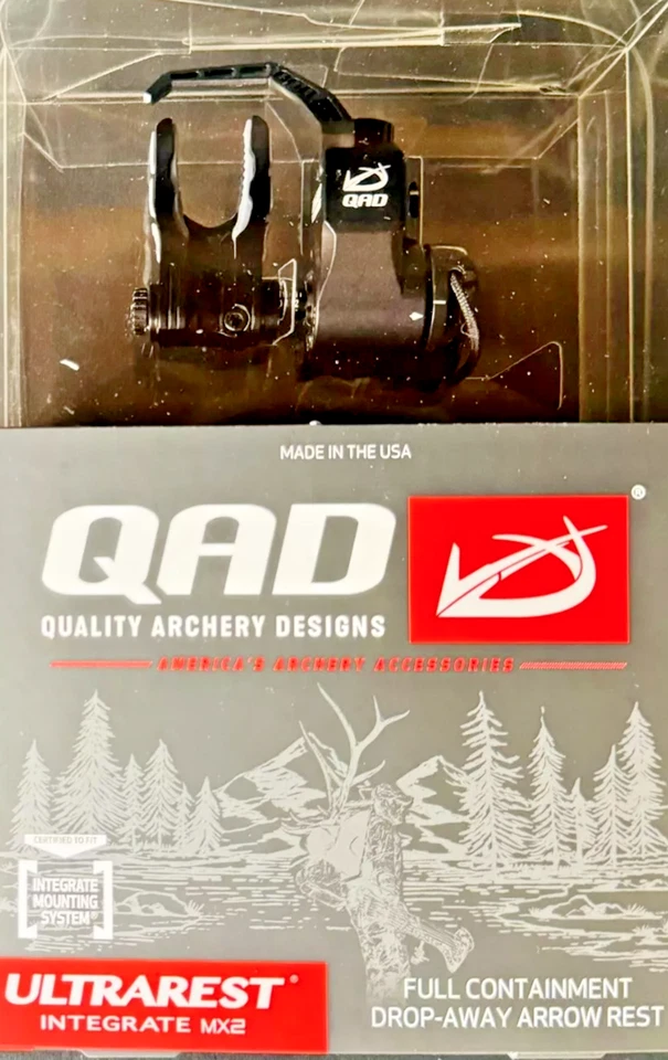 QUALITY ARCHERY DESIGNS NEW QAD Ultrarest Integrate MX2 RH Bow Arrow Rest MICRO Mathews Hoyt Elite Pse