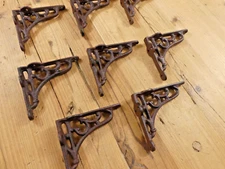 8 Antique Style Brace Wall Bracket Cast Iron Brackets SMALL 3 1/2" X 3 7/8"
