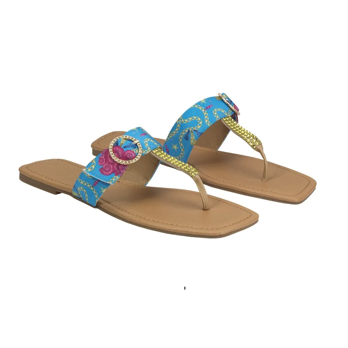 Minetom Sandali Donna Estate Sandali con Zeppa Elegante Splendente Strass Punta Aperta Flip Flop Festa Infradito Pantofole Scarpe