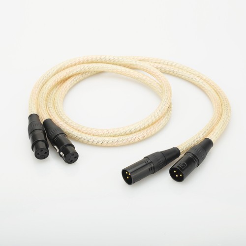 2 STCK. Audio XLR Kabel mit vergoldeten 3-poligen Stecker auf Buchse XLR ausgewogene Stecker - Bild 2 von 6
