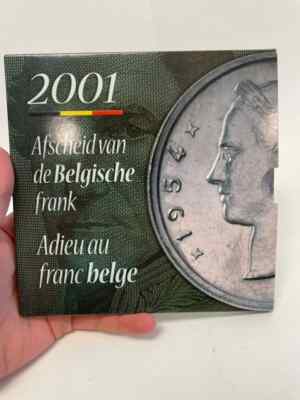 Belgium 2001 Pre-Euro Uncirculated Set in Presentation Folder - French & Dutch