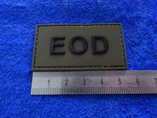 A50-08) Patch Militär Gummi Klett EOD Abzeichen Explosive Ordnance Disposal