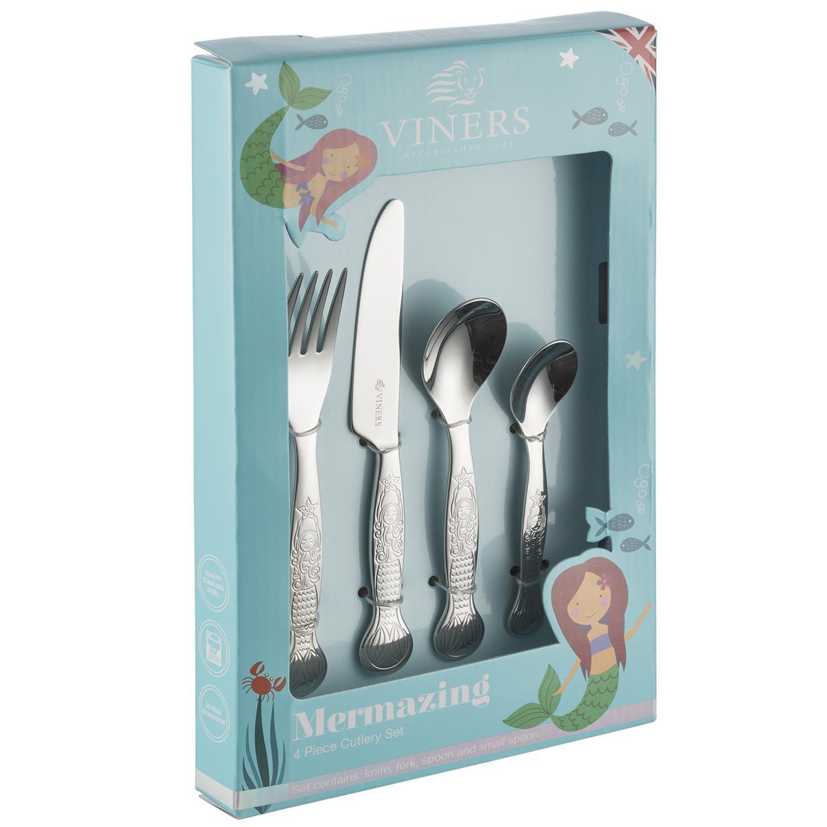 Viners Mermazing 4 PCE Kids Cutlery Set Giftbox 0304.008