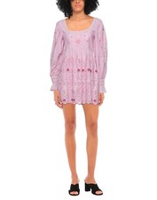 LoveShackFancy Freja Long Sleeve Mini Dress in Lavender Fields Size 8