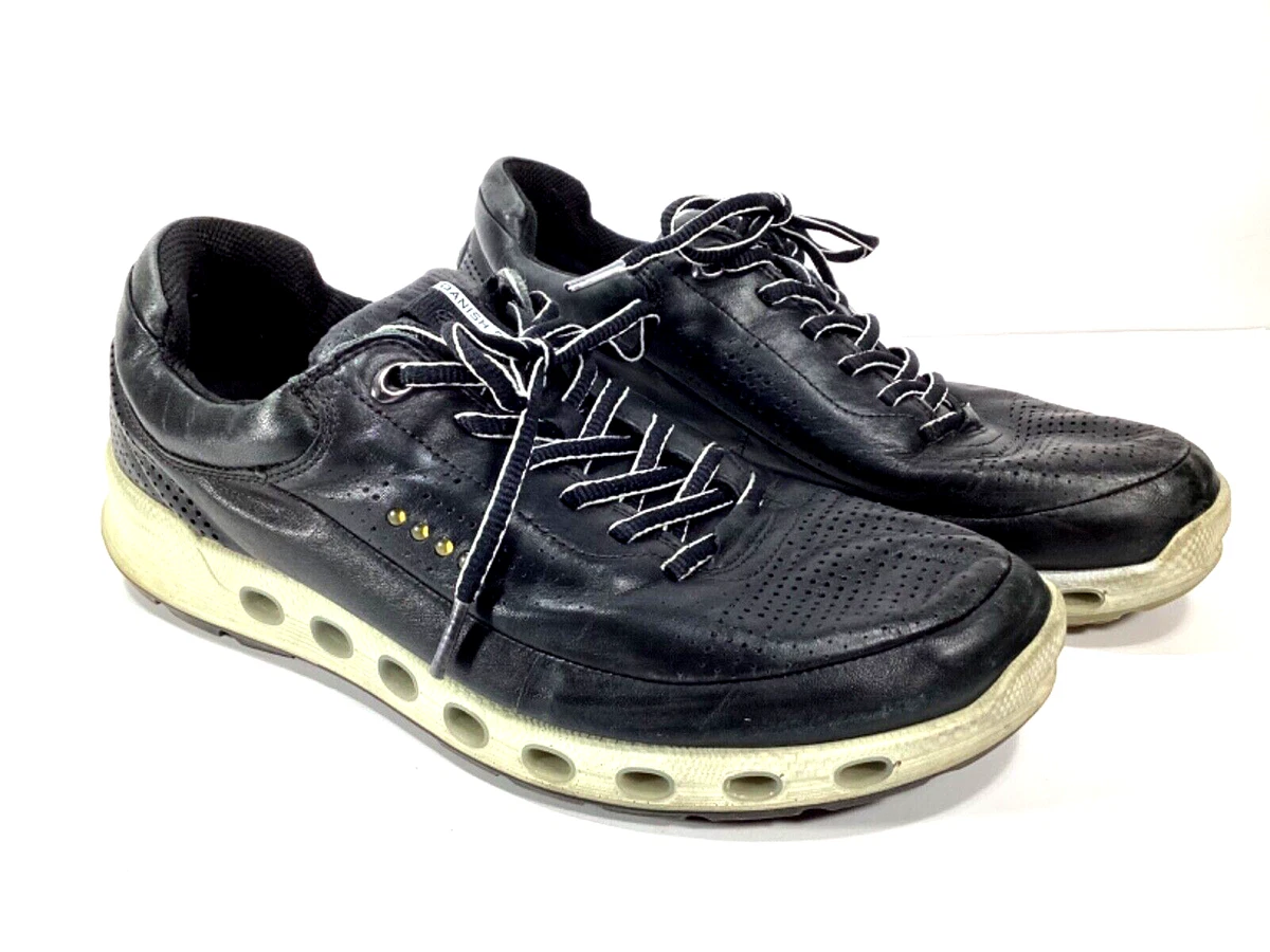 Ecco Mens Gore-Tex Surround Leather Black Sneaker Athletic Shoes