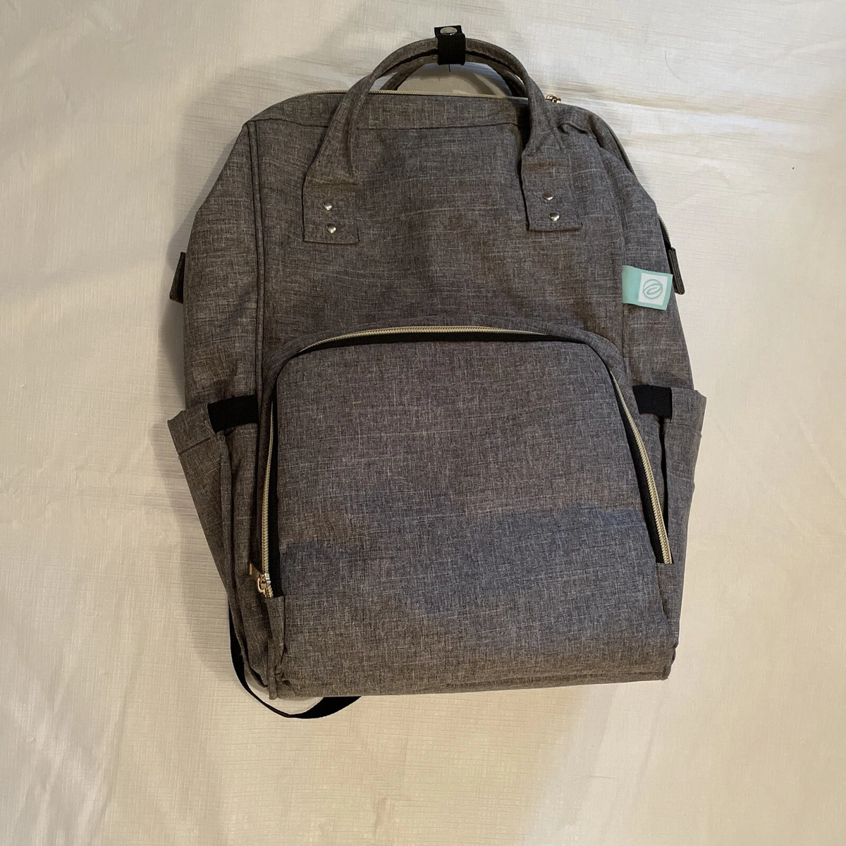 Child of mine made by carter's black quilted diaper backpack 2025