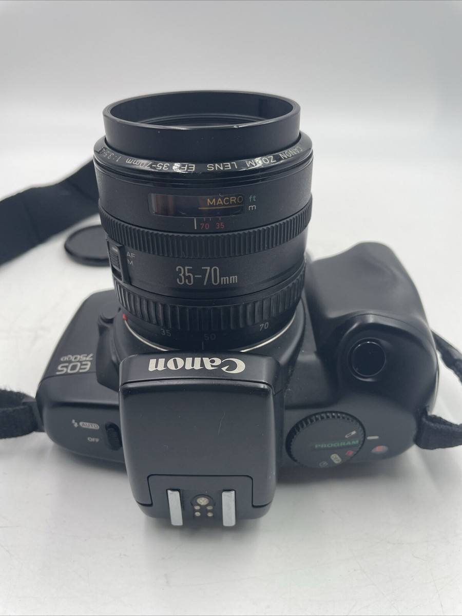 Canon EOS 750QD 35mm SLR Film Camera & Canon Zoom Lens EF 35