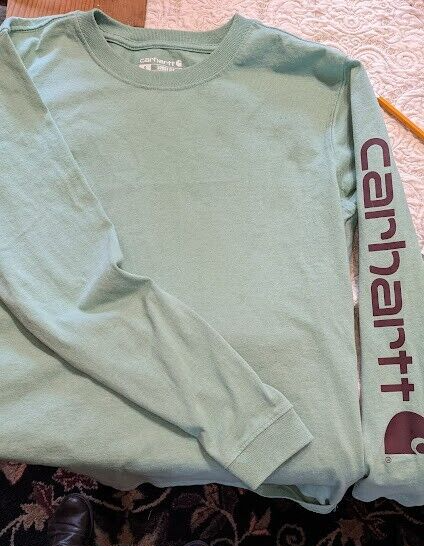 NEW WOMEN'S SMALL (4-6) LS HEAVYWEIGHT LOOSE FIT CARHARTT GRAPHIC T-SHIRT