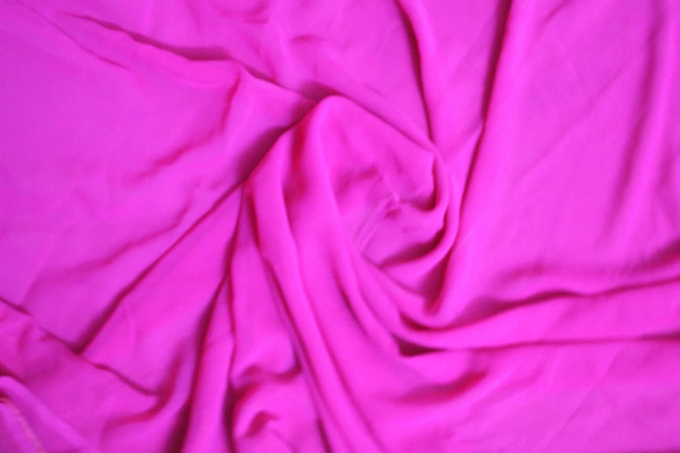 Vestido rosa indio vintage tela artesanal sari cortina lisa Georgette sari Foto 4 de 4