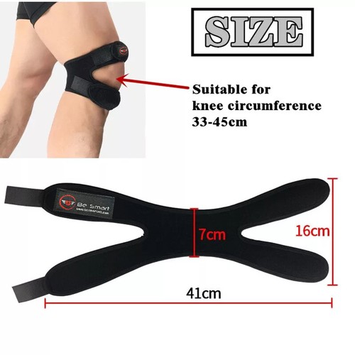 Knee Support Patella Stabilizer Strap Band Tendon Brace Pain Sports Gym Joint - Picture 5 of 6