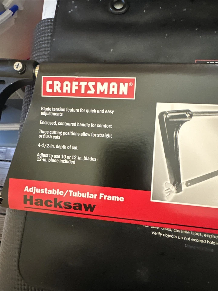 Sierra de calar con marco tubular ajustable Sears Craftsman NOS 36142 vintage Foto 2 de 4