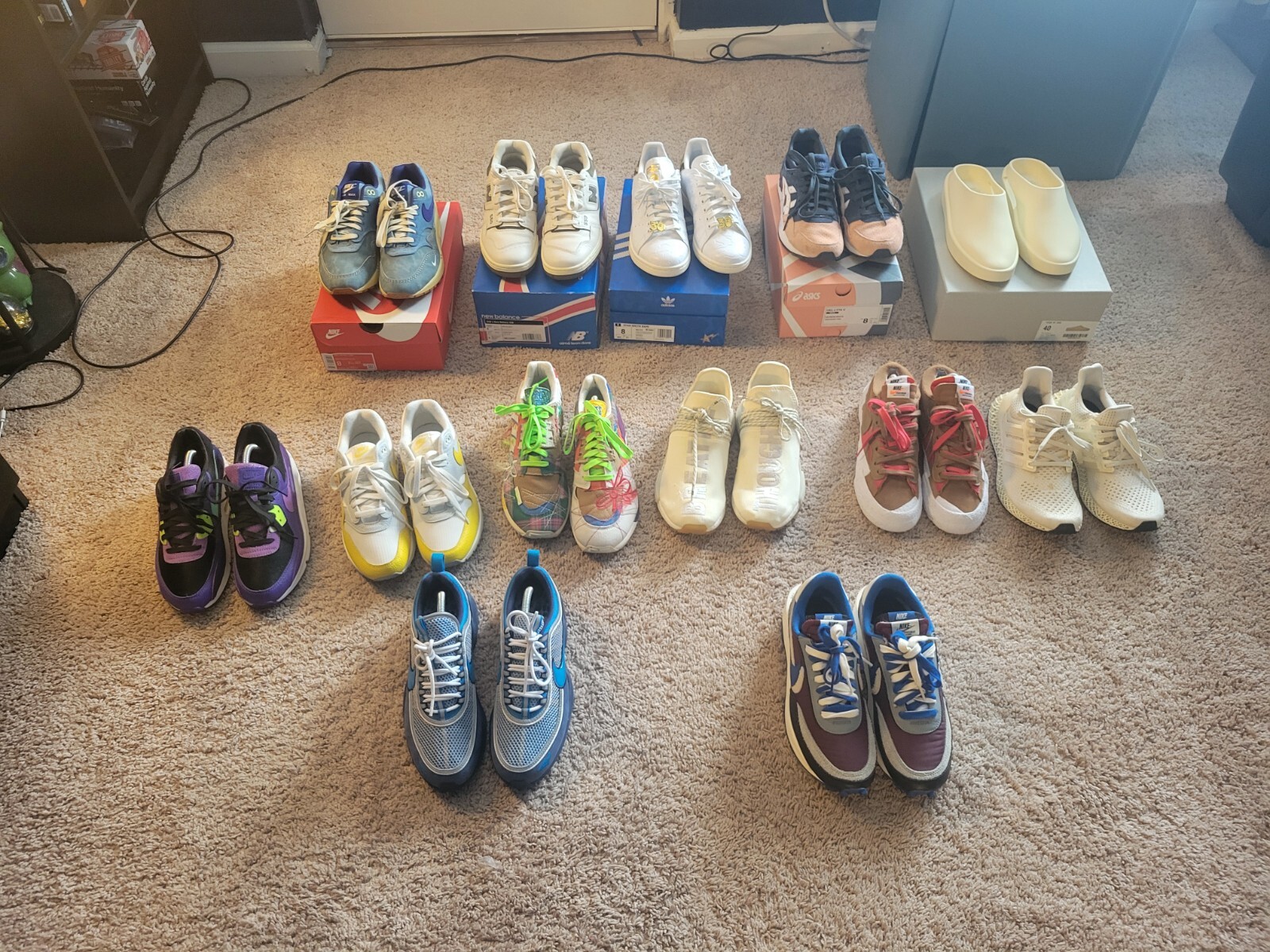 sneakers collection including new balance, FOG, Nike and adidas in size 8/8.5-image