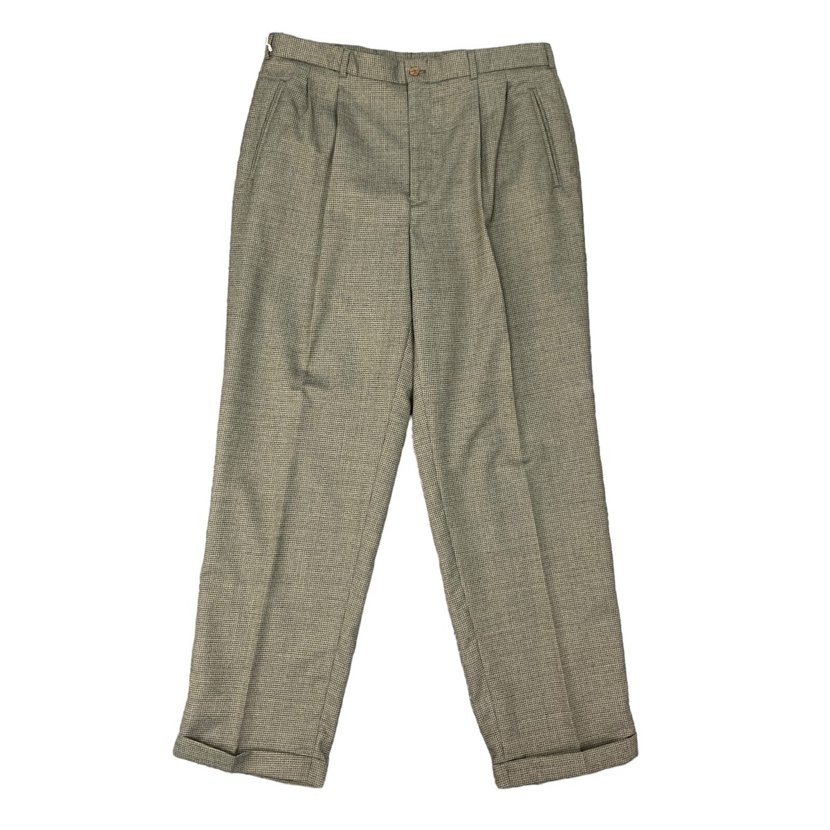 【00s】PERRY ELLIS ウールスラックス PERRY ELLIS PORTFOLIO Melange Poly wool 2tuck slacks 霜降り