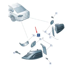 New SKODA SUPERB MK3 OUTER REAR LEFT REAR LIGHT 3V5945207C GENUINE