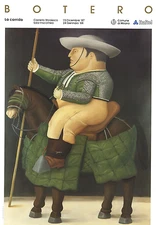 La Corrida by Fernando Botero Art Print 1988 Poster Man on Horse 27.5x39