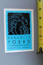 Paradise Found Honolulu Hawaii Blue Black Sexy Hula V66A Vintage Surfing STICKER