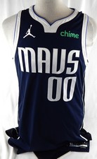 2025-26 Dallas Mavericks Max Christie #00 Game Used Navy Jersey Statement 23 Pts