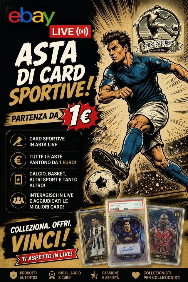 PRIMA LIVE SPORTSTICKERS COLLECTION / ASTE PARTENZA 1 EURO!!!! PARTE 2