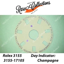 USED Usato Rolex Disco data Disk 3155-17105 Germany DayDate Champagne