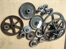 V. Belt Pulleys, One Round Belt Pulley. Misc. 19 pieces in one lot
