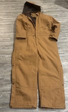 Mens Coveralls Schmidt Insulated Size XL Large Brown Work Wear