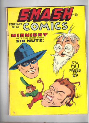 SMASH COMICS69/GOLDEN AGE QUALITY 1947   JACK COLE CVR, LADY LUCK Midnight