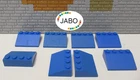 (i3/2) LEGO 8x 3297 Slope Roof Brick 3x4 Blue 33°