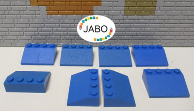 ( i3 / 2 ) LEGO 8x 3297 Schrägstein Dachstein 3x4 blau 33°