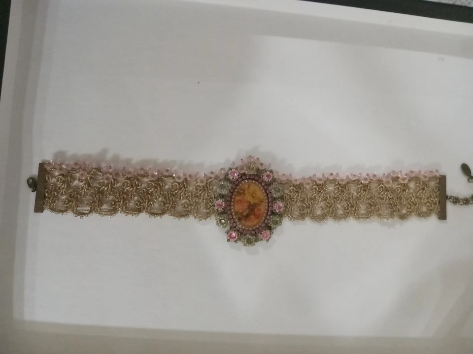 MICHAL NEGRIN -COSTUME JEWELRY NECKLACE - 16" LONG -SWAROVSKI CRYSTALS! #44 - Image 2 of 4