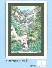 CP B 11250 POSTCARD DRAWING tower BRONZE 11 AXAT
