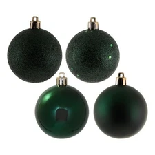 Vickerman 2.4" 4-Finish Ball Ornament Assortment in Midnight Green (Set of 24)