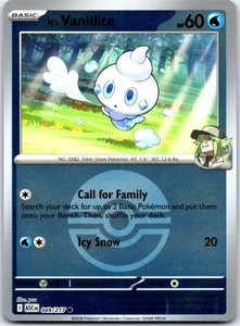 N's Vanillite (Poke Ball) 049/217 Ascended Heroes Reverse Holo Common