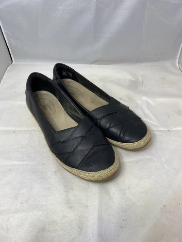 Mocassino CLARKS 8.5 DANELLY SHINE in pelle intrecciata nero scuro