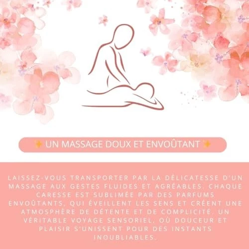 Huile de Massage Comestible Érotique Rose - Huile Massage Sensuel pour Couple... - Photo 4/4