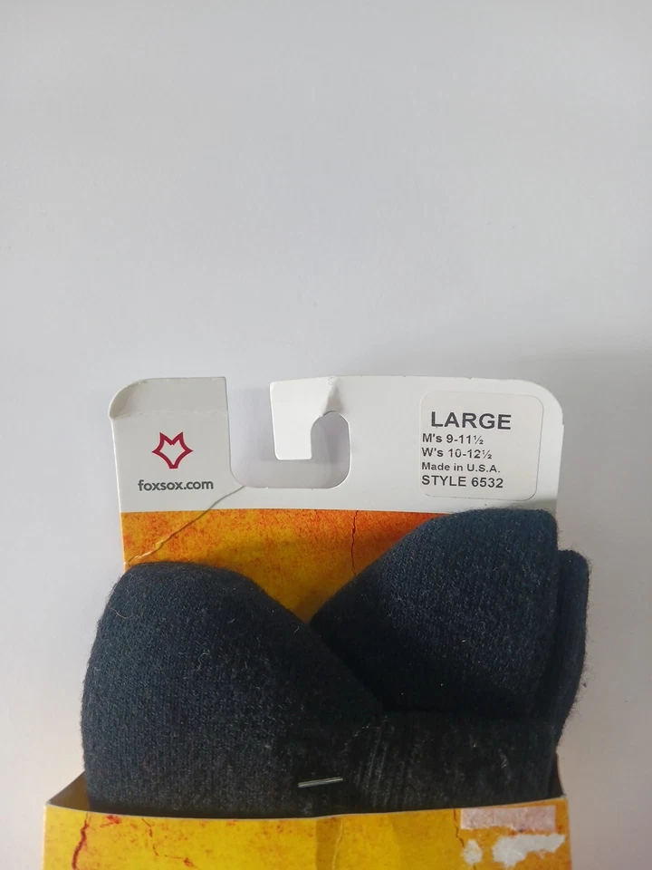 Fox River 6532 Wick Dry Calcetines Ligeros Crew 2 Pares Negros Hechos en EE. UU.   Foto 3 de 4