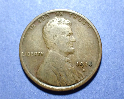 1914-D Lincoln cent  Fine