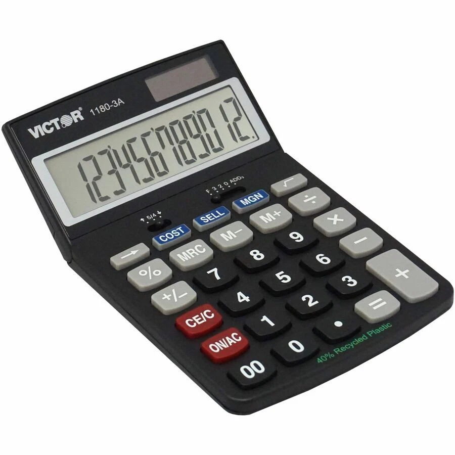 Victor 11803a Business Calculator - 12 Character[s] - Lcd - Solar, Battery - Image 3 of 4