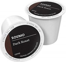 100 Count Solimo Dark Roast Coffee Pods, Compatible with Keurig 2.0 K-Cup Brewer