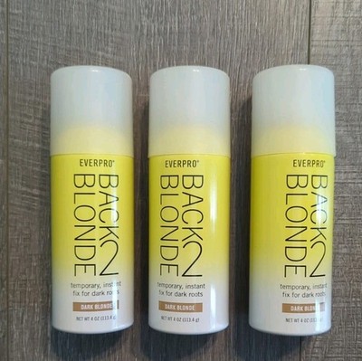 Lot Of 3-Everpro Back 2 Blonde Temporary For Dark Roots Hair Color, Dark Blonde