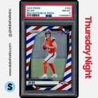 2024 PANINI PRIZM #309 BO NIX RED WHITE AND BLUE PRIZM RC ROOKIE PSA 8
