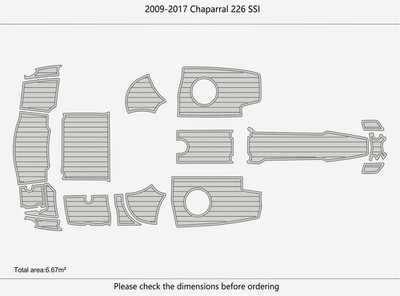 2009-2017 Chaparral 226 SSl DuraEVA Boat flooring