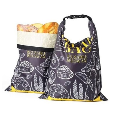 Bread Bags for Homemade Bread- 2 Packs (17 x 12 '') Beeswax Bread Bag Minimalist