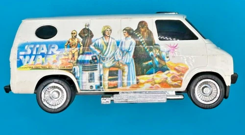 Kenner SSP STAR WARS Van White w/Mural On Sides Vintage Toy (No Rip Cord). RARE!