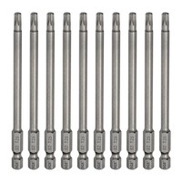 "10 StüCk T25 Torx Schraubendreherbit FüR 1/4\" Sechskantschaft 4\" Lang Magnetisch"