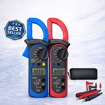 Digital Multimeter Tester AC Volt Ohm Amp Clamp Meter Auto Range LCD Handheld