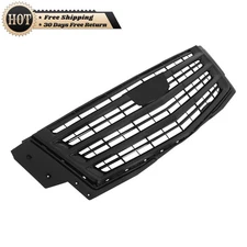 Silscvtt Front Bumper Grille Gloss Black Painted For Cadillac Escalade 2015-2020